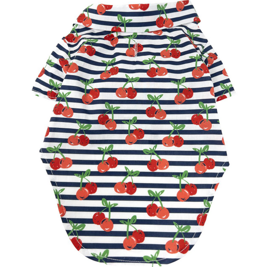 Hawaiian Camp Shirt - Cherry Stripe